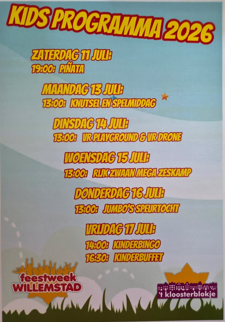 Feestweek Willemstad -  buurtvereniging 't Kloosterblokje