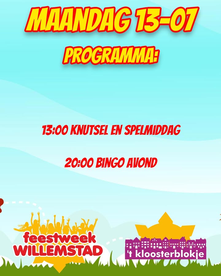 Feestweek Willemstad -  buurtvereniging 't Kloosterblokje